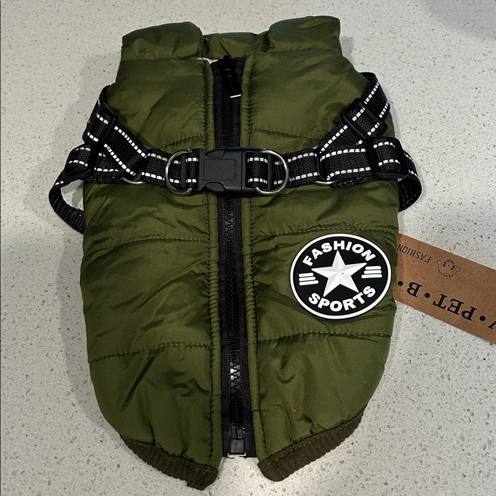 Dogs Puffer Vest with Leash Attachment - Picture 2 of 8
